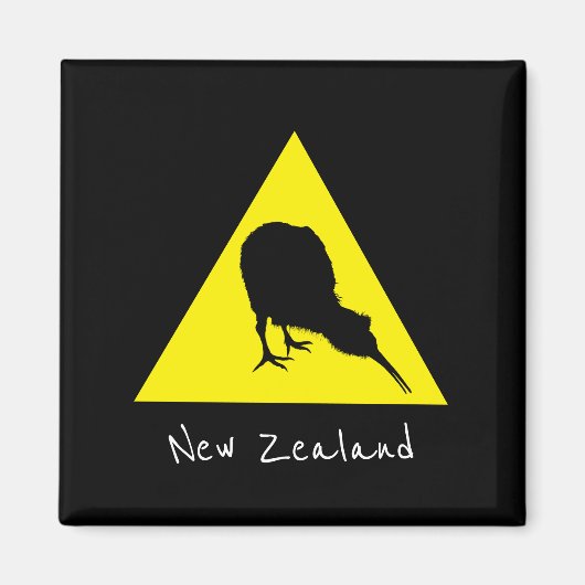 Aotearoa & Kiwi Bird, Neuseeland Magnet (Vorne)