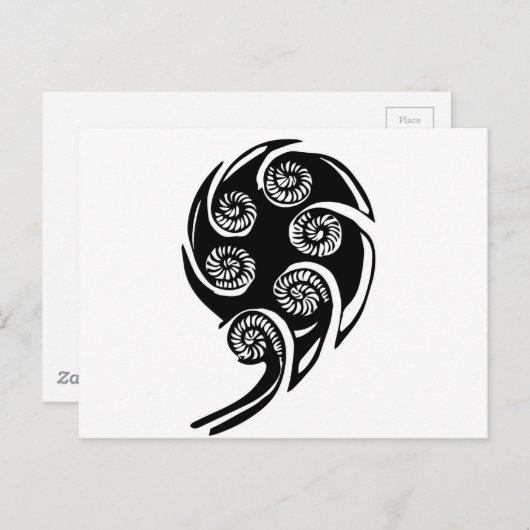 aotearoa koru design postkarte (Vorne/Hinten)