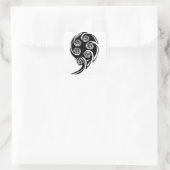 aotearoa koru design quadratischer aufkleber (Tasche)