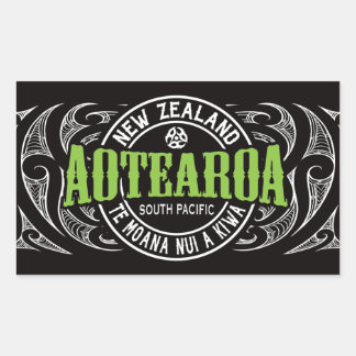 Aotearoa Lifer Moko Rechteckiger Aufkleber
