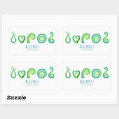 Aotearoa Neuseeland Koru - Grün Rechteckiger Aufkleber (Blatt)