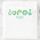 Aotearoa Neuseeland Koru - Grün Rechteckiger Aufkleber (Tasche)