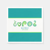 Aotearoa Neuseeland Koru - Grün Serviette (Vorderseite)