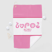 Aotearoa Neuseeland Koru Stamm - Rosa Golfhandtuch (Insitu)