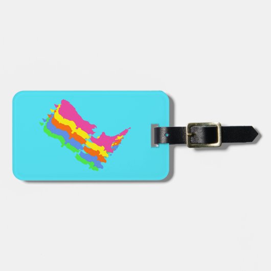 Aotearoa Neuseeland Land, helle Farben Gepäckanhänger (Vorderseite horizontal)