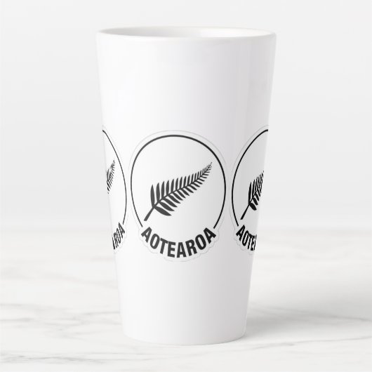 Aotearoa Neuseeland Latte Tasse (Vorderseite)