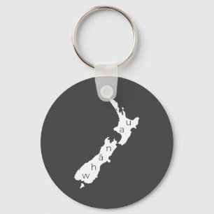 Aotearoa Neuseeland mit Kiwi Whanau Maori Schlüsselanhänger