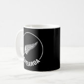 Aotearoa Neuseeland Silver Fern Kiwi Maori Nz Spo Kaffeetasse (Vorderseite Links)