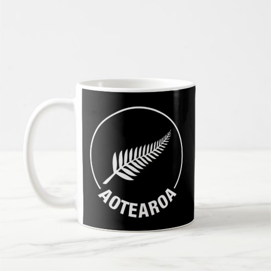 Aotearoa Neuseeland Silver Fern Kiwi Maori Nz Spo Kaffeetasse (Links)