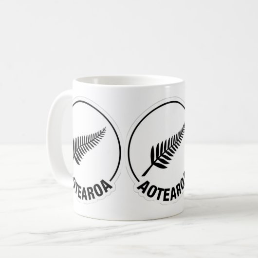 Aotearoa Neuseeland Standard-Tasse Kaffeetasse (Vorderseite Links)