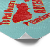 Aotearoa New Zealand Karte Poster (Ecke)