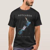 AOTEAROA NEW ZEALAND KIWI MAP T-Shirt (Vorderseite)