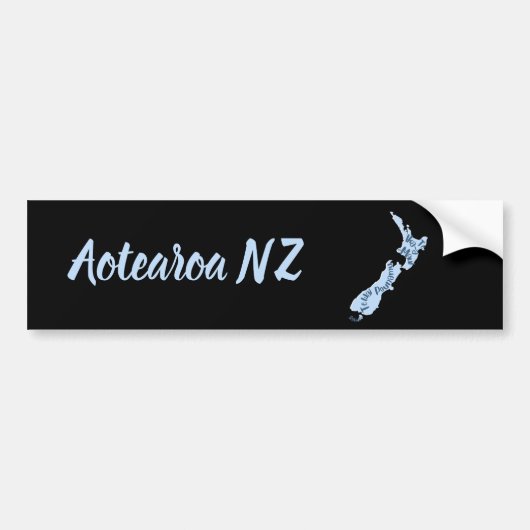Aotearoa New Zealand Map, Māori Language Autoaufkleber (Vorne)