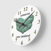 Aotearoa New Zealand Runde Wanduhr (Winkel)