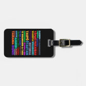 Aotearoa New Zealand Towns & Cities in Māori Gepäckanhänger (Vorderseite horizontal)