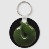 Aotearoa NZ Greenstone Pounamu Drehung Geschenk Sc Schlüsselanhänger (Vorderseite)