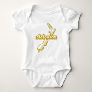 AOTEAROA NZ MAP BABY STRAMPLER