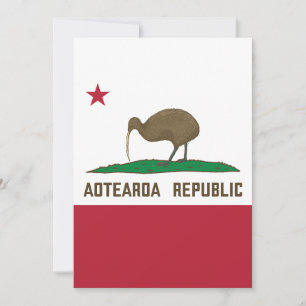 Aotearoa Republik Kiwi Flagge Neuseeland Einladung