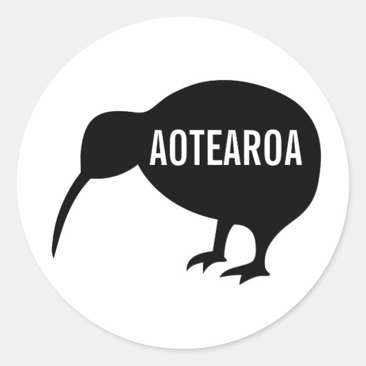 Aotearoa Runder Aufkleber (Vorderseite)