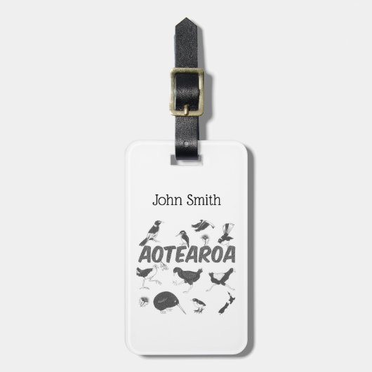 Aotearoa-Vögel NZ Gepäckanhänger (Vorderseite vertikal)