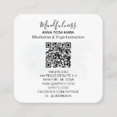 *~* AP10 Blume Bird of Paradise Wasserfarbe QR Quadratische Visitenkarte (Rückseite)