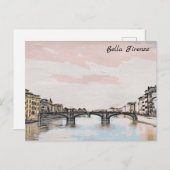 ** AP12 Bridge Firenze Florence Italien Postkarte (Vorne/Hinten)