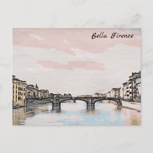 ** AP12 Bridge Firenze Florence Italien Postkarte (Vorderseite)