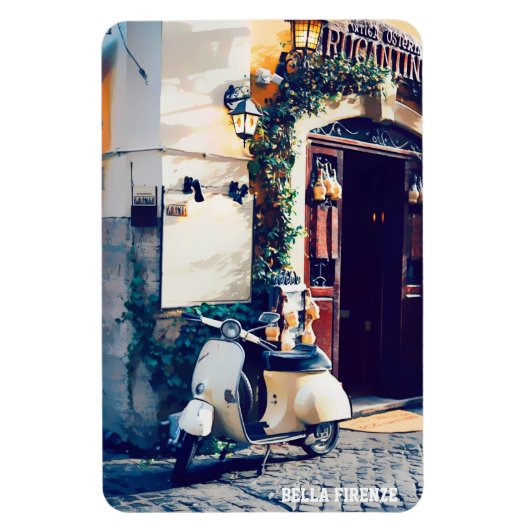 * AP12 Italia Scooter Florence Italian Cobblestone Magnet (Vertikal)