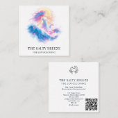 *~* AP13 100 Seestrand-WAVE Geburt der Venus Quadratische Visitenkarte (Vorne/Hinten)