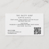 *~* AP13 5 Surfbrett an der Küste von Whimsical Visitenkarte (Rückseite)