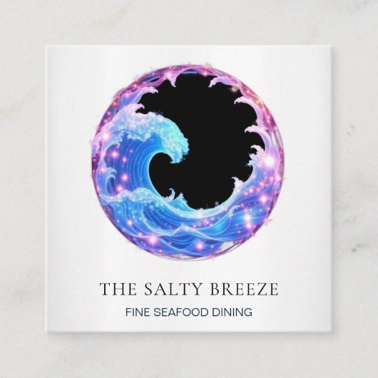 *~* AP13 Beach Nautical Restaurant Bar Bars 103 Quadratische Visitenkarte (Vorderseite)