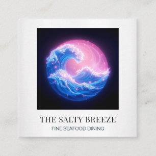 *~* AP13 Beach Vacation Rental Manager WAVE 91 Quadratische Visitenkarte