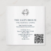 *~* AP13 Beach Wave Wellness-Center Massage Reiki  Quadratische Visitenkarte (Rückseite)