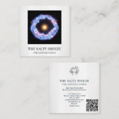 *~* AP13 Beach Wave Yoga Wellness-Center Massage R Quadratische Visitenkarte (Vorne/Hinten)