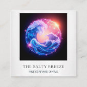 *~* AP13 Fischerei auf Wasserküste 96 Quadratische Visitenkarte (Vorderseite)