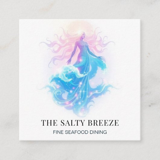 *~* AP13 Heilung 80 Beach WAVE Geburt der Venus Quadratische Visitenkarte (Vorderseite)