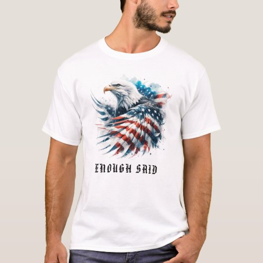 *~* AP16 Detaillierte Amerikanische Flagge Bald EA T-Shirt (Vorderseite)