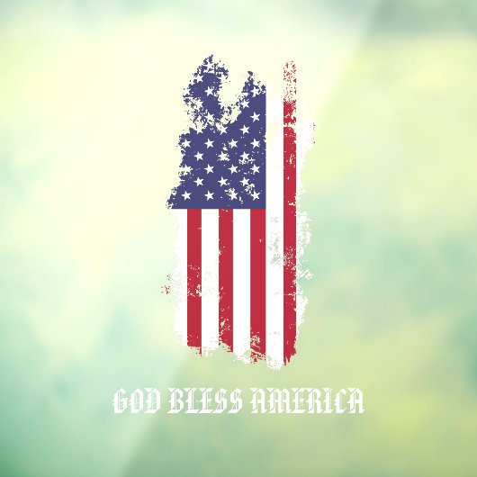 * AP16 Flag Grunge Patriotic God Bless USA Amerika Fensteraufkleber (Blatt 3)