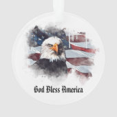*~* AP16 Gott segne Amerika EAGLE Flaggenpatentiot Ornament (Rückseite)