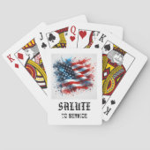 *** AP16 Red White Blue American Flag Play 2 Spielkarten (Rückseite)