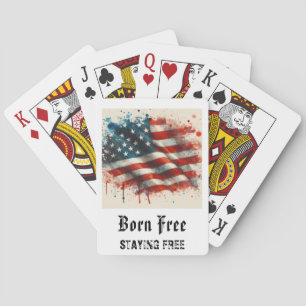 *** AP16 Rot Weiß Blau Amerikanische Flagge Spiel Spielkarten