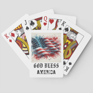 *** AP16 Rot Weiß Blau Amerikanische Flagge Spiel Spielkarten