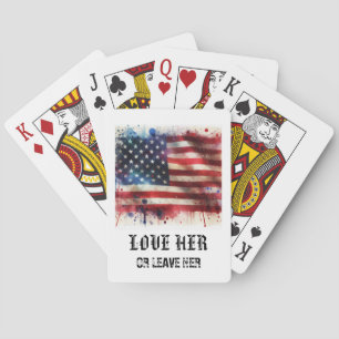 *** AP16 Rot Weiß Blau Amerikanische Flagge Spiel Spielkarten