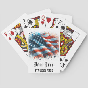 *** AP16 Rot Weiß Blau Amerikanische Flagge Spiel Spielkarten