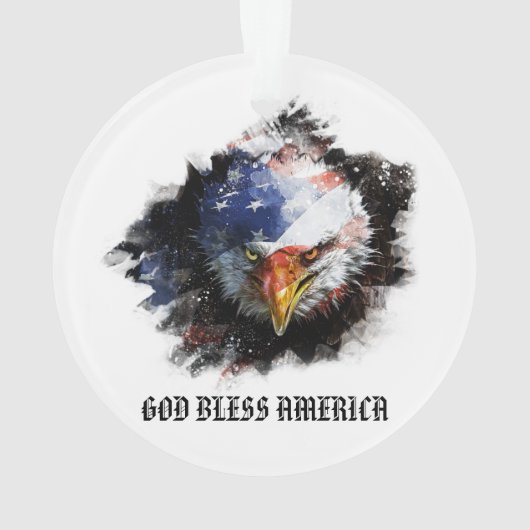 *~* AP16 WE THE PEOPLE USA Flag Patriotic EAGLE Ornament (Rückseite)