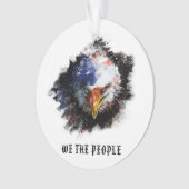 *~* AP16 WE THE PEOPLE USA Flag Patriotic EAGLE Ornament (Vorderseite)