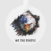 *~* AP16 WE THE PEOPLE USA Flag Patriotic EAGLE Ornament (Vorderseite)