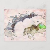*~* AP18 Schneearktis Weißer Polar Fox Wildtiere Postkarte (Vorderseite)