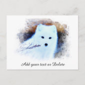 *~* AP18 Trwig Snow Fox White Fox Arctic Polar Postkarte (Vorderseite)