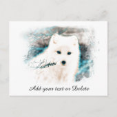 *~* AP18 Twig Snow Fox White Fox Polar Arktis Postkarte (Vorderseite)